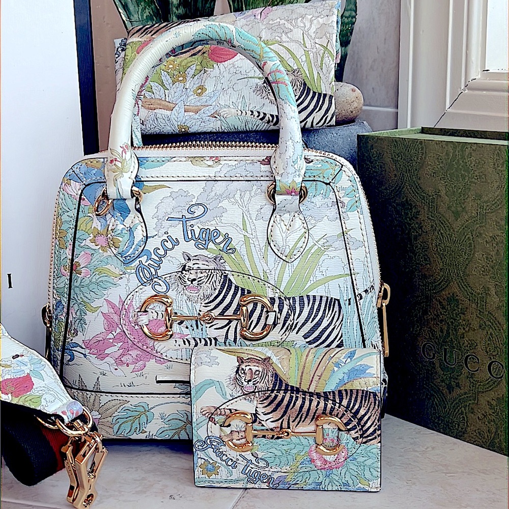 Gucci horsebit tiger Floral Print Women's Bag and wallet - Picture 9 of 16